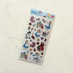 新品 ディズニー ふしぎの国のアリス Disney ペタペタシール  立体シール コレクション コレクター シールブック シールファイル シールノート シール交換 シール帳に