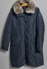 S (55) トミーヒルフィガー ダークグレー ダウンジャケット ロング丈