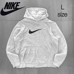 NIKE ナイキ　ビッグ スウッシュ プルオーバー パーカー　 グレー Lサイズ