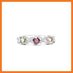 【新品】 [Ｋ　ＫＯＵＯＫＵ　古憶] 天然トルマリン 指輪 シルバーリング S925印刻あり 電気石 パワーストーン 10月の誕生石 エネルギーの活性化 心に活力と勇気を与える サイズフリー 結婚式 婚約(スタイル-1) 0