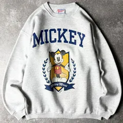 90s USA製 ディズニー オフィシャル ミッキー プリント スウェット トレーナー L / 90年代 アメリカ製 オールド キャラクター