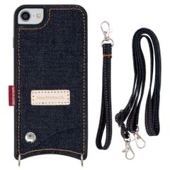 [Need Network] Japan's proud denim iPhone SE case (3rd generation, 2nd generation, iPhone SE2, iPhone 8, iPhone 7) - Smartphone case with shoulder strap and card holder.