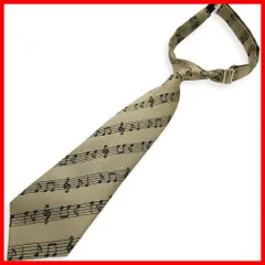【即日発送】音符柄 キッズ 日本製 ネクタイ 子供 ワンタッチ 子ども用 音楽柄 卒園式 [クインテット] 入学式 卒業式 発表会 ステージ衣装 03-0511