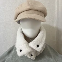 リバーシブルネックウォーマー（ボア・コットンリネン）