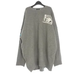 ラフシモンズ RAF SIMONS 20SS オーバーサイズニット セーター 長袖 L グレーのサムネイル