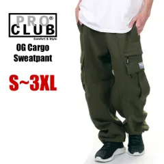 【新品・未使用】【ブラック／黒】プロクラブ スウェット カーゴパンツ メンズ レディース キッズ 大きいサイズ PRO CLUB カーゴ スウェットパンツ パンツ ワイド 無地 厚手 太め ゆったり USA ブランド スポーツ ダンス 衣装 51pc0401