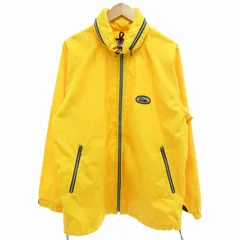 ファーストダウン FIRST DOWN ナイロンジャケット ブルゾン ジップアップ ロゴ刺繍 LL 黄 イエロー /GV ■GY09