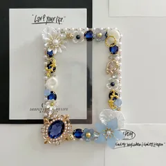 デコ 硬貨 ぱしゃこれ トレカ カード ケース 痛 ロゼット 青 blue