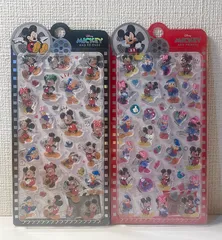 ミッキー　ドロップシール　ディズニー　うるちゅる　立体シール　2枚