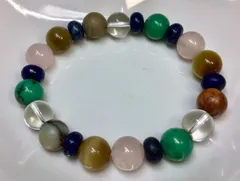 目標達成寿山石成功運仕事運ターコイズ幸運ラピスラズリのブレスレット16cm新品