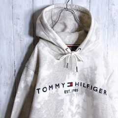【海外モデル】トミーヒルフィガー タイダイ ブリーチ グレー ホワイト パーカー TOMMY HILFIGER Sweat Hoodie Parka #479
