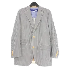 ジュンヤワタナベマン JUNYA WATANABE MAN コムデギャルソン シアサッカー ストライプジャケット ブレザー 長袖 L ブルー/ホワイト WM-J009のサムネイル