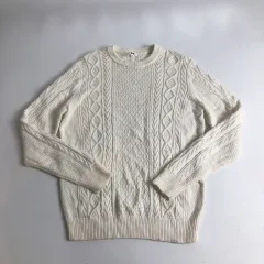 ユニクロ(UNIQLO) ケーブル(ケーブル) ニット アイボリー(アイボリー) XL