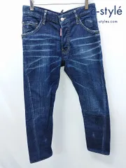 J132 [人気] DSQUARED2 ディースクエアード デニムパンツ 42 インディゴ ボタンフライ CLASSIC KENNY JEAN S74LB1307 | ★