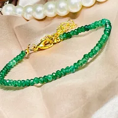 ザンビア産　エメラルド　ブレスレット