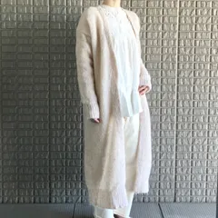 DRESSTERIOR アルパカモヘヤブレンドのマキシカーディガン ロングカーディガン リバーコート ガウン ベージュ 長袖 38サイズ