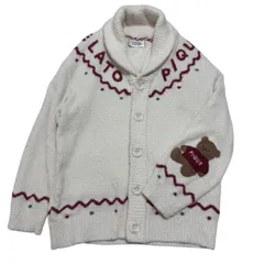 ✨極美品✨gelato pique ジェラートピケ ホリデー ノルディックショールカラー カーディガン ニット ベア クマ アイボリー ivory ホワイト WHITE 白 ふんわり 部屋着 可愛い MーL
