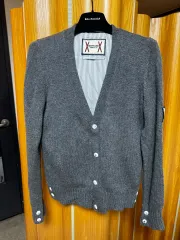 MONCLER モンクレール ガンブルー カシミア ダウンカーディガン