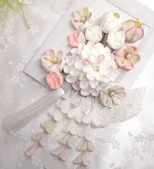 つまみ細工の髪飾り❀霞色合わせの春霞❀10点セット