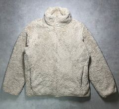 ユニクロ フラッフィヤーン フルジップフリース M ベージュ系 圧縮発送