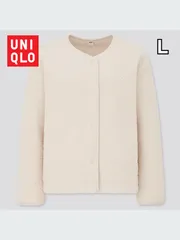 ユニクロ　ボアフリースクルーネックカーディガン（長袖）サイズL  241-429667