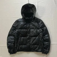 00s　archive　LACOSTE　ラコステ　2way　Wジップアップ　キルティング生地　ダウンジャケット　パファーブルゾン　取り外し可能フード　ワニロゴプレート　光沢感　ブラック　黒　Y2K　平成ギャル　グランジ　w-zip up down jacket