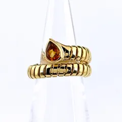 ブルガリ BVLGARI トゥボガス リング YG イエローゴールド 指輪 シトリン リング 750 シトリン レディース 【中古】