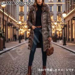 美品 DAMA collection ダーマコレクション ダウンコート 高級ブルー
