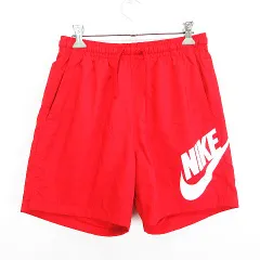 ナイキ NIKE パンツ ボトムス ショート ハーフ ロゴ 裏メッシュ S レッド スポーツウェア ※EKM