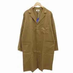 ヤーモ YARMO タグ付き ワークコート ショップコート スナップボタン ロング ベージュ 44 XL /FF 0913のサムネイル