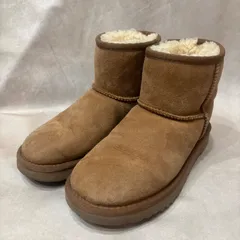 UGG アグ ショートブーツ クラシックミニ ボア ムートンブーツ キャメル レディース USED