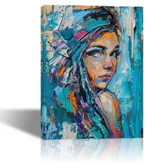 【新品】 PIY PAINTING アートパネル 現代の肖像装飾画 抽象的なウォールアート・キャンバス インテリア 絵画 インテリア おしゃれ モダン絵画 ポスター 壁飾り 肖像画 写真 部屋飾り 玄関 書斎 事務所 宿舎 フレーム 木枠付きの完成品 1枚 1