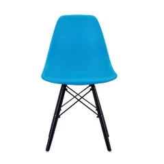 「1/14再入荷予定」 【ブルー座面＆ダークブラウン脚】イームズチェア リプロダクト ダイニングチェア ダイニングチェアー イームズチェア DSW eames イームズ チェアー DSW イームズ椅子 チェア イームズチェアー 木脚 椅子   