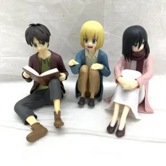 【中古】現状品)A賞 エレン＆ミカサ＆アルミン ～壁の外の世界～ フィギュア ｢一番くじ 進撃の巨人～地鳴らし～｣[91]