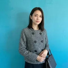 1631 ストロベリーフィールズ カシミヤ10% ジャケット ショート丈 ツイード風