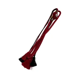 【美品】 帯締め 優品 フォーマル 金糸 赤 正絹 和装小物  【中古】