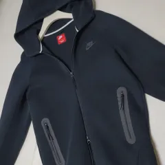 M NIKE テックフリース ウィンドランナー ブラック フードジップアップ