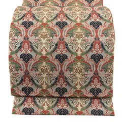 【美品】 袋帯 秀品 向かい鳥 桐 赤茶 六通 正絹 【中古】