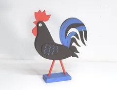 ポーランド　ハンドペイント　木製鶏　雄鶏  スーベニール