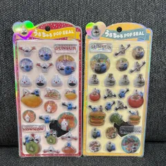 【正規品】PUPPET SUNSUN うるちゅるPOPシール ノンノン＆ゾンゾン セット｜パペットスンスン 立体 ぷっくり 透明 シール デコ