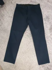 COS コス コットン パンツ スリムフィット スラックス チノ パンツ ネイビー 32