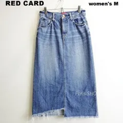 RED CARD　レッドカード　デニムロングスカート　レディース M 相当 / Sz.0　ストレッチ　セミAライン　アシンメトリーヘム　SK020　インディゴ　日本製