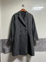 セオリー (Theory) ダブルボタン ウールコート グレー