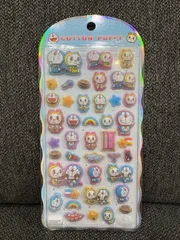 正規品 ドラえもん コットンパフィー シール 平成レトロ ふわふわぷっくり かわいい