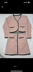 ニット セットアップ ピンク カーディガン スカート セット