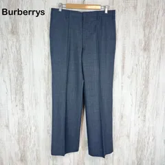 90s Burberrys ヴィンテージ バーバリーズ センタープレス チェック 総柄 ウール スラックス パンツ グレー スーツ