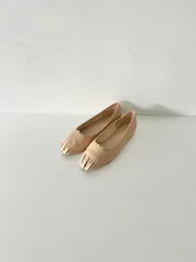 UNITED ARROWS　タック バレエシューズ フラットシューズ　BEIGE　24cm　　のサムネイル
