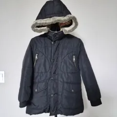 バーバリー 6Y 6歳 116号 キッズ ファー フード ダウン アウター C-アウター-358