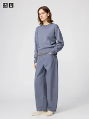UNIQLO U カーブパンツ ブルー 22サイズ / 66cm 丈お直し