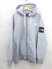 ★3110☆THE NORTH FACE ノースフェイス NT62349 SQUARE LOGO FULLZIP スクエアロゴ フルジップ スウェット フーディー　XL